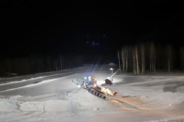 The preparation of the snowpark is nearing completion!