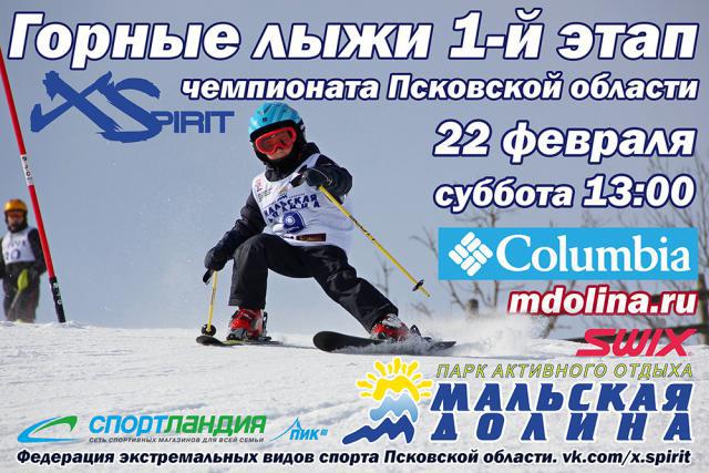 Чемпионат Псковской области по горным лыжам 1 этап